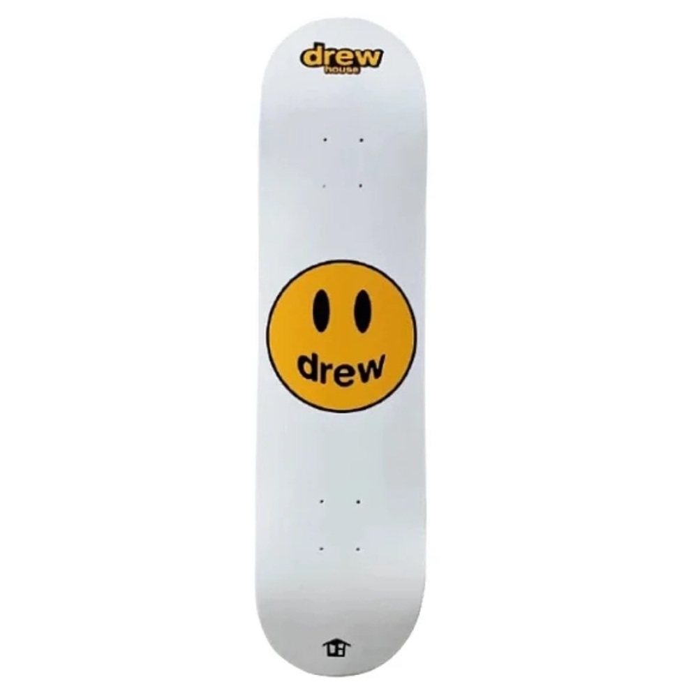 Drew House White and Yellow Skateboard Deck